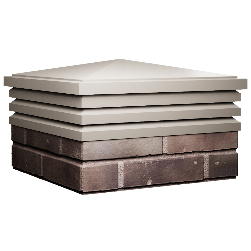 Колпак Zking Бона ХайТек Бежевый на столб 2х2 кирпича (513х513мм) в Ишиме фото