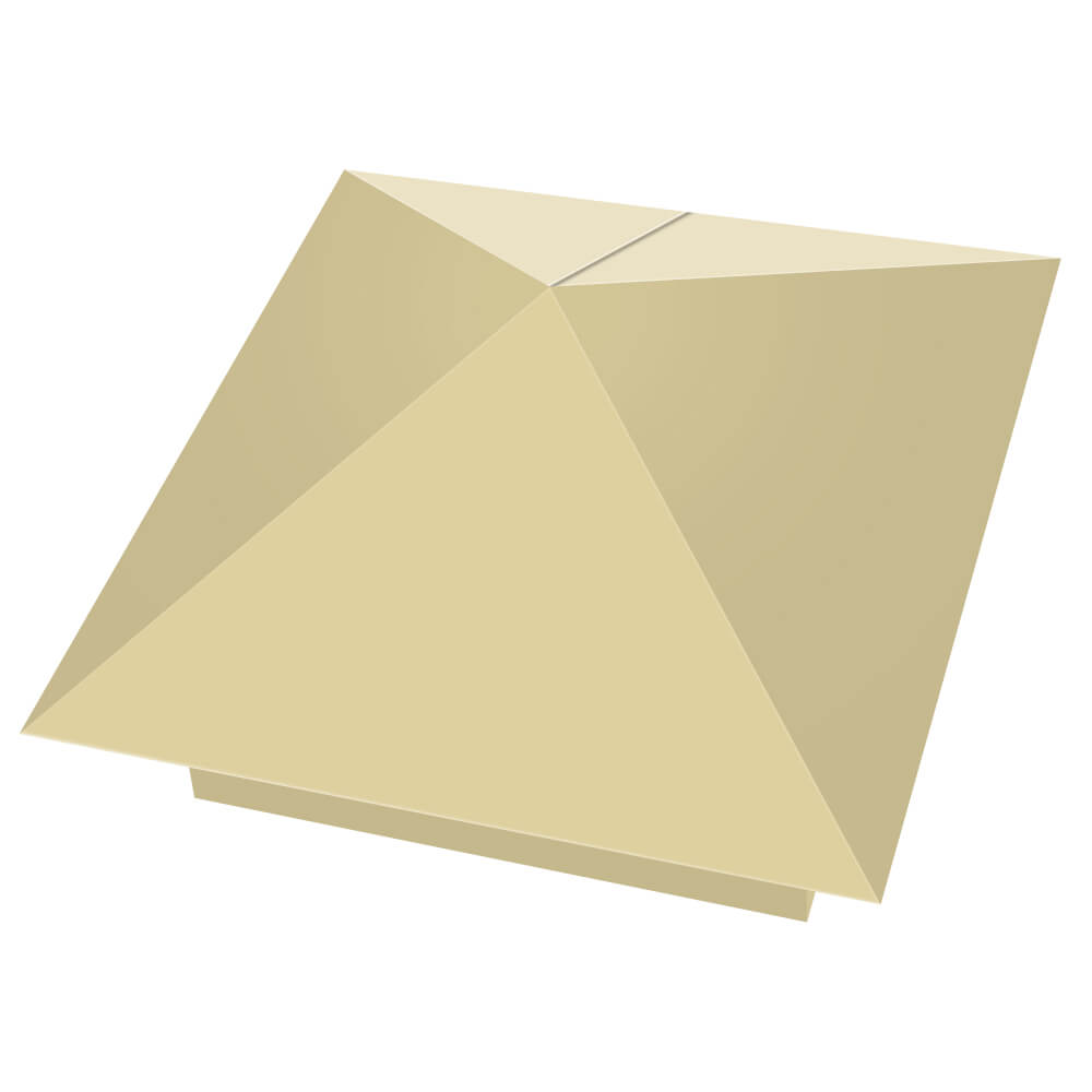 Колпак металлический 400х400мм RAL1014 Бежевый заборный Ишим фото