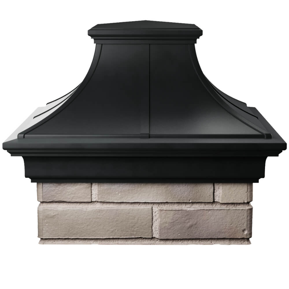 Колпак Zking Монблан Премиум Черный на столб 1.5х1.5 кирпича (385х385мм) Ишим фото