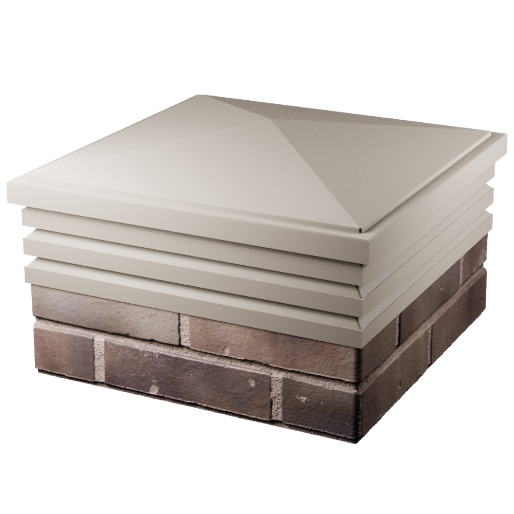 Колпак Zking Бона ХайТек Бежевый на столб 2х2 кирпича (513х513мм) в Ишиме фото