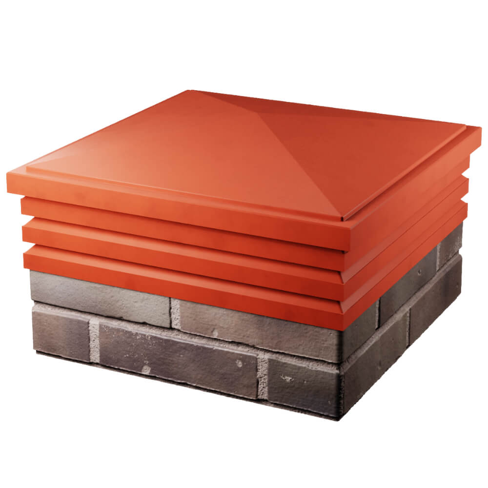 Колпак Zking Бона ХайТек Красный на столб 2х2 кирпича (513х513мм) в Ишиме фото