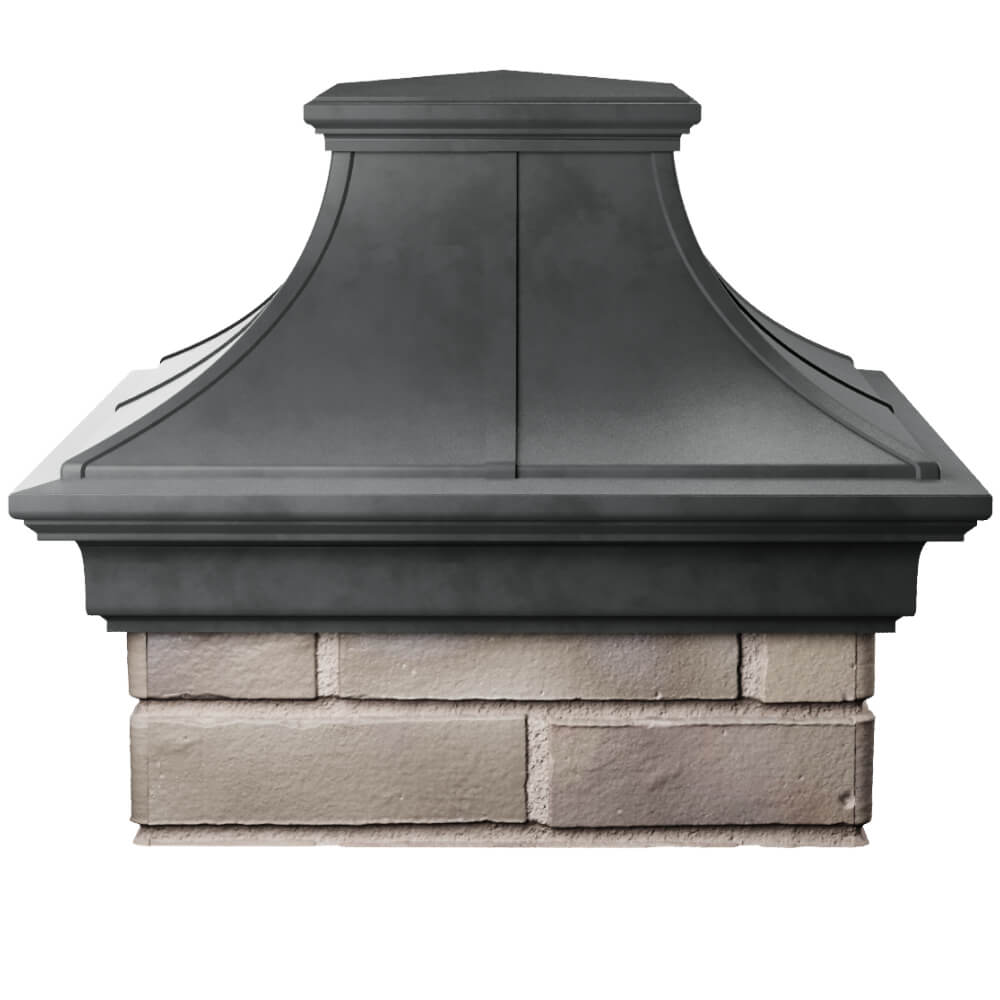 Колпак Zking Монблан Премиум Серый на столб 1.5х1.5 кирпича (385х385мм) Ишим фото