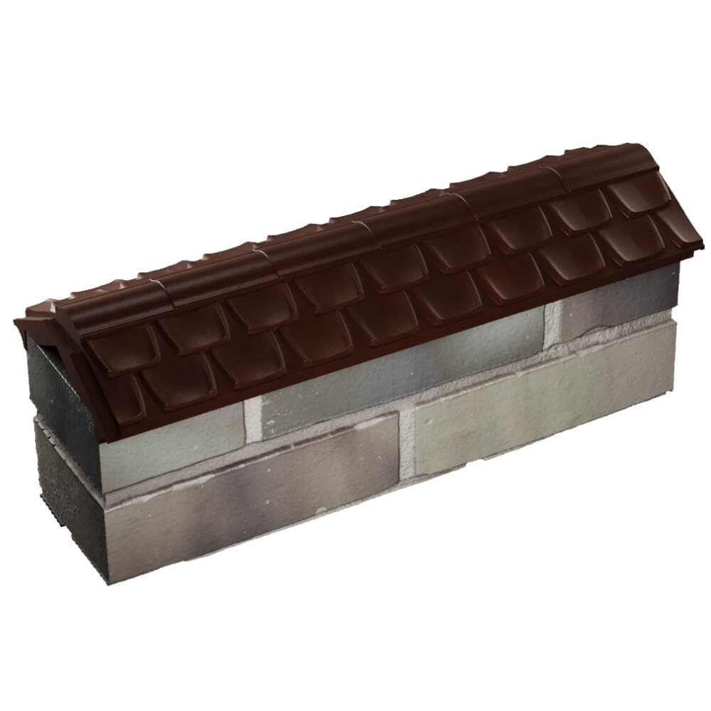 Парапет Zking Эльбрус Коричневый с посадкой на 0.5 кирпича (130мм) в Ишиме фото