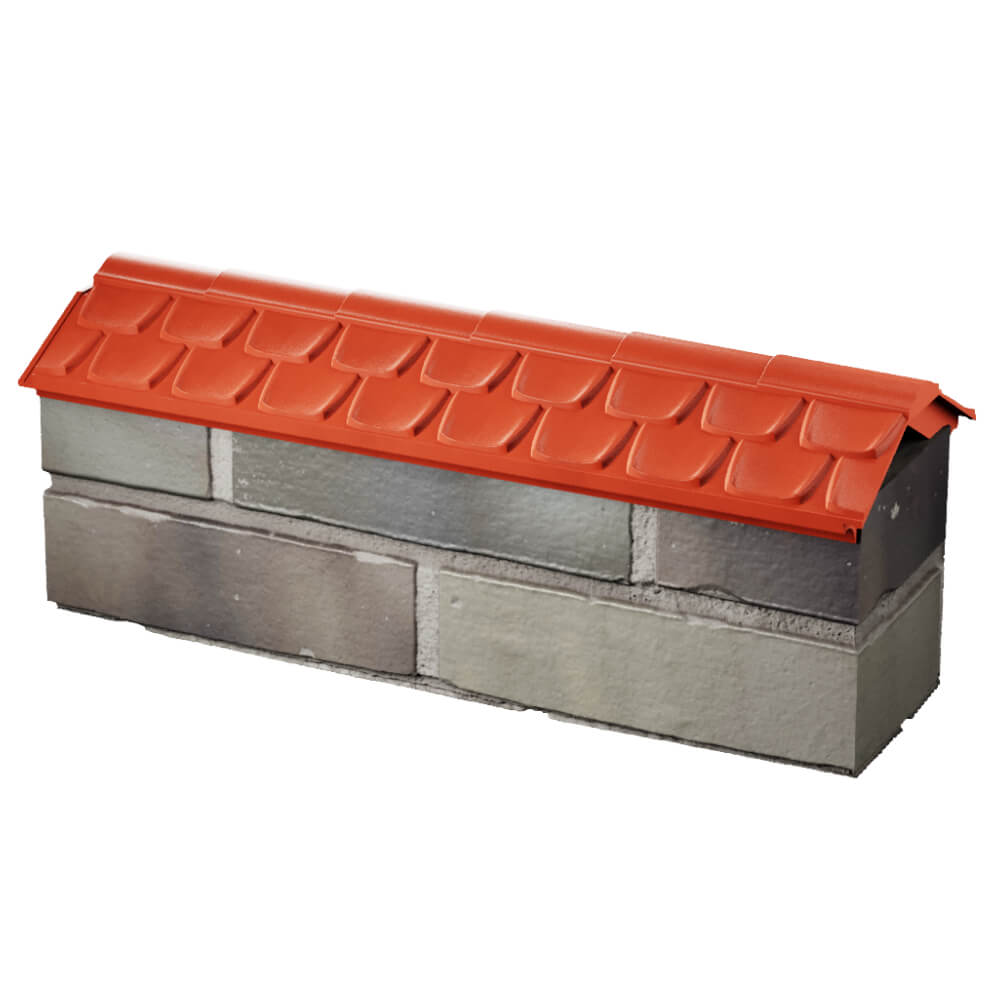 Парапет Zking Эльбрус Красный с посадкой на 0.5 кирпича (130мм) в Ишиме фото