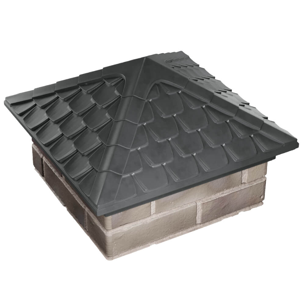 Колпак Zking Эльбрус Серый на столб 1.5х1.5 кирпича (385х385мм) в Ишиме фото