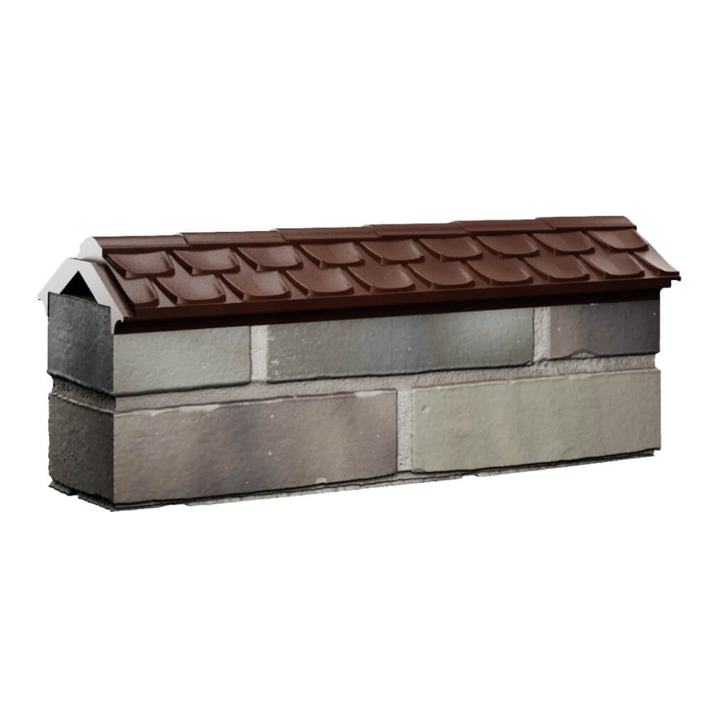 Парапет Zking Эльбрус Коричневый с посадкой на 0.5 кирпича (130мм) Ишим фото