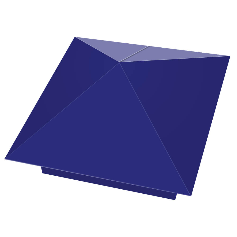 Колпак металлический 400х400мм RAL5002 Синий Ультрамарин заборный Ишим фото