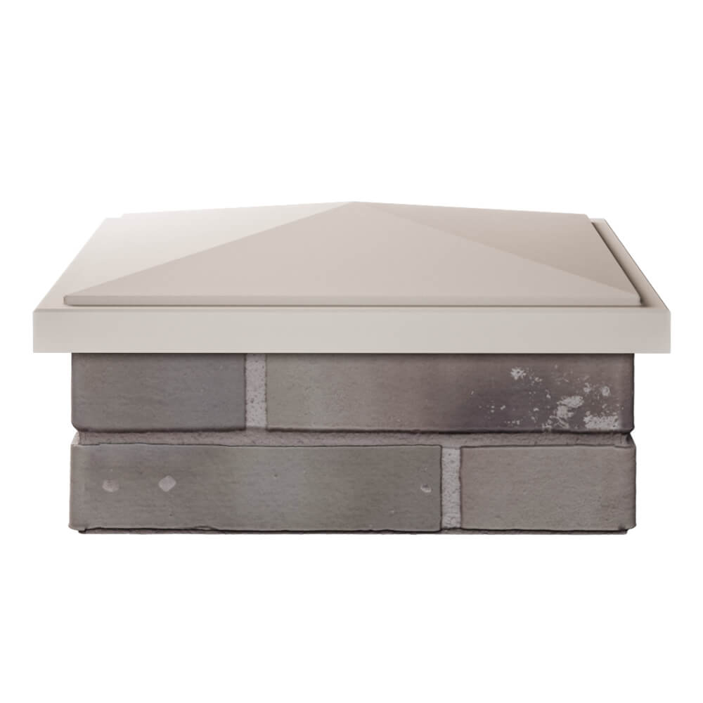 Колпак Zking БонаМоно Бежевый на столб 1.5х1.5 кирпича (385х385, 400х400мм) Ишим фото