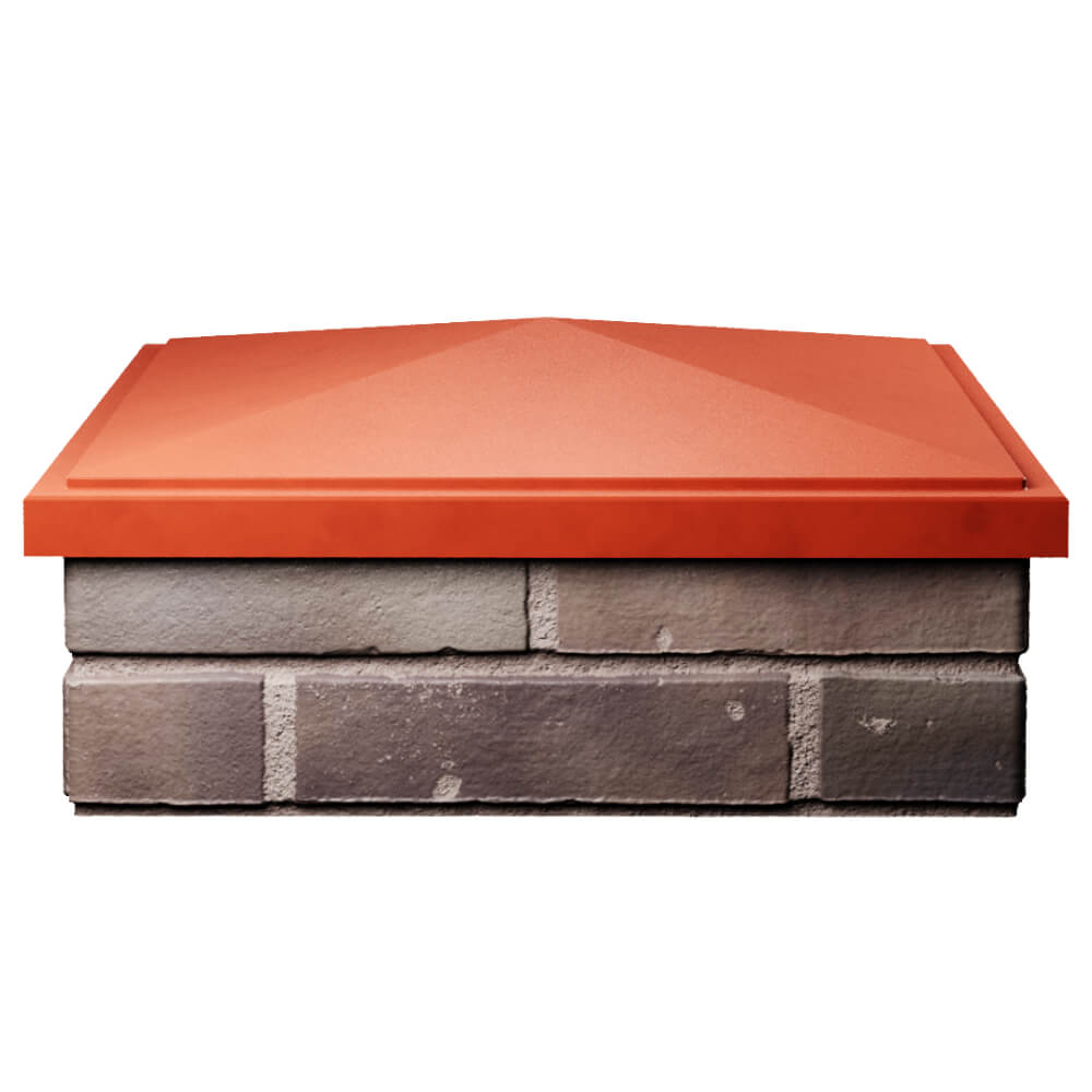 Колпак Zking БонаМоно Красный на столб 2х2 кирпича (515х515, 530х530мм) Ишим фото