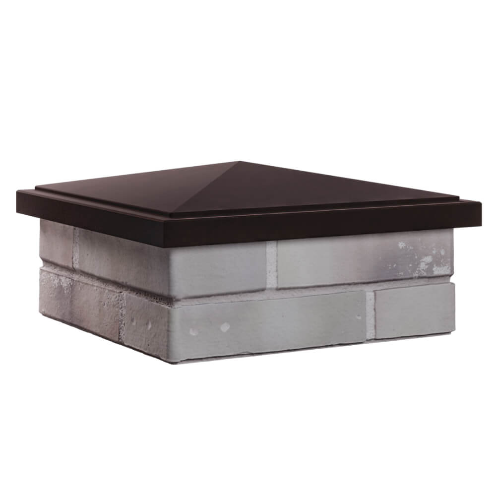 Колпак Zking БонаМоно Коричневый на столб 1.5х1.5 кирпича (385х385, 400х400мм) в Ишиме фото