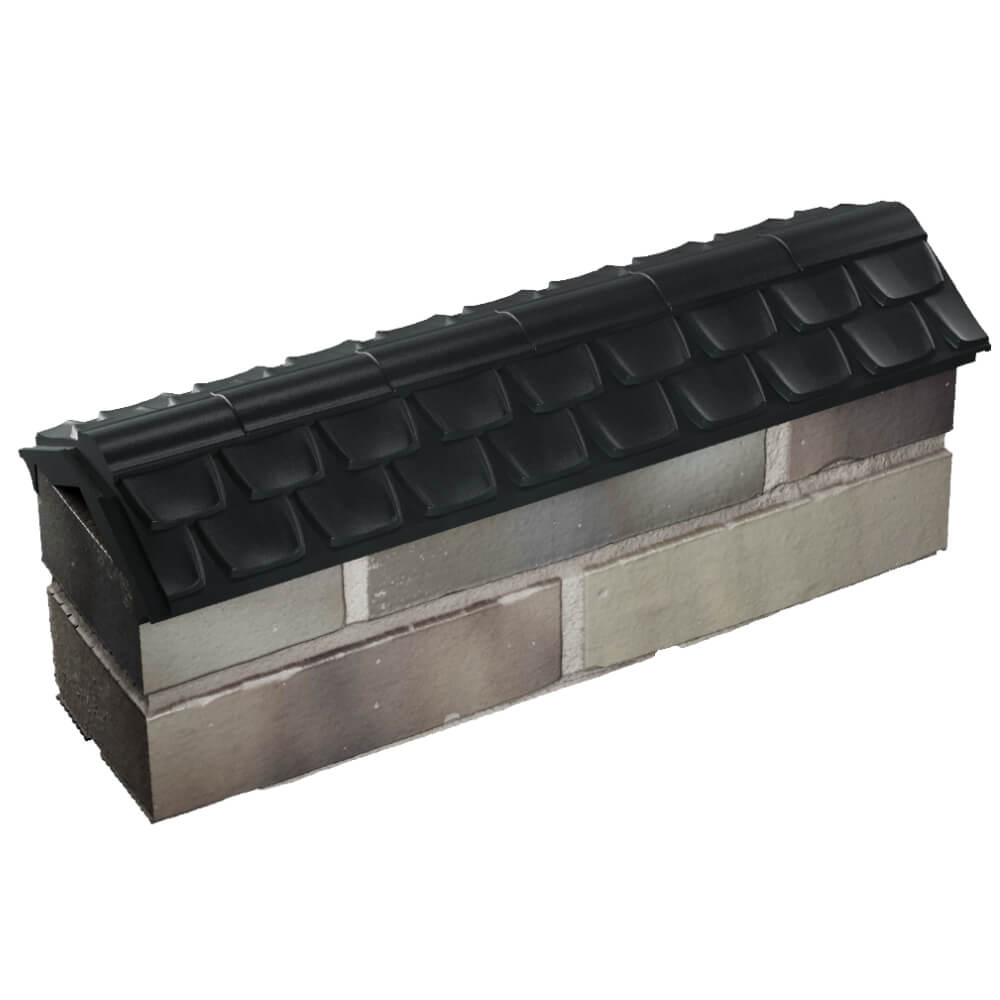 Парапет Zking Эльбрус Черный с посадкой на 0.5 кирпича (130мм) в Ишиме фото