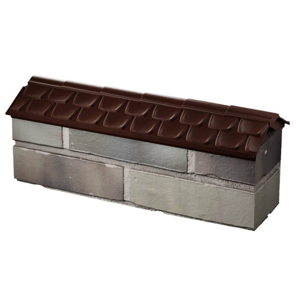 Парапет Zking Эльбрус Коричневый с посадкой на 0.5 кирпича (130мм) в Ишиме фото