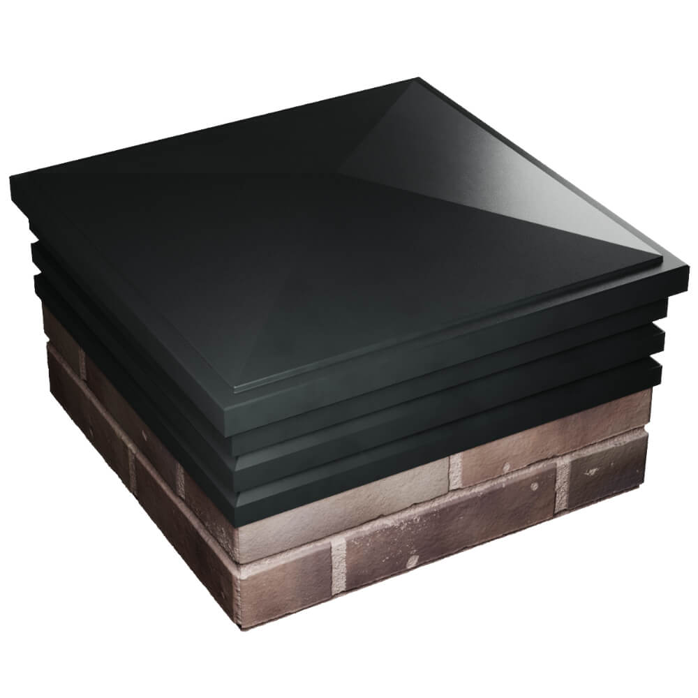 Колпак Zking Бона ХайТек Черный на столб 2х2 кирпича (513х513мм) в Ишиме фото