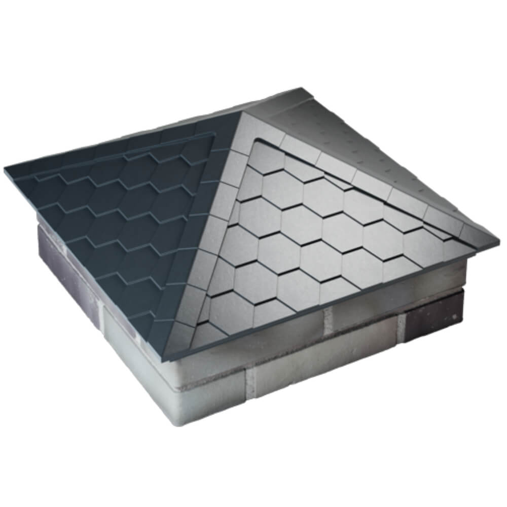 Колпак Zking Эверест Серый на столб 2х2 кирпича (535х535мм) Ишим фото