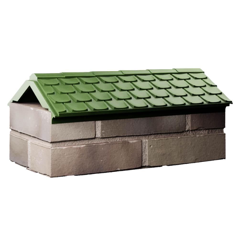 Парапет Zking Эльбрус Зеленый с посадкой на 1 кирпич (255мм) Ишим фото
