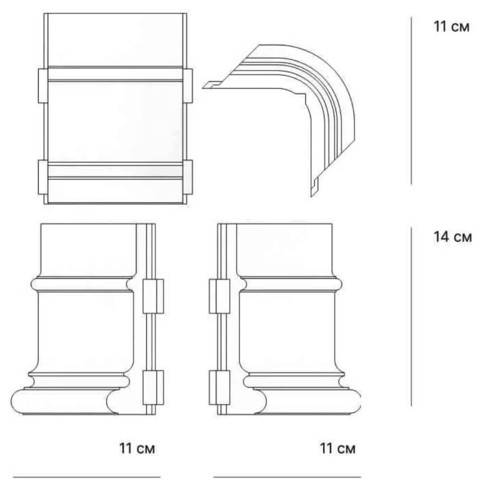 Подступенок угловой Verona 110х140х30мм Терракотовый
