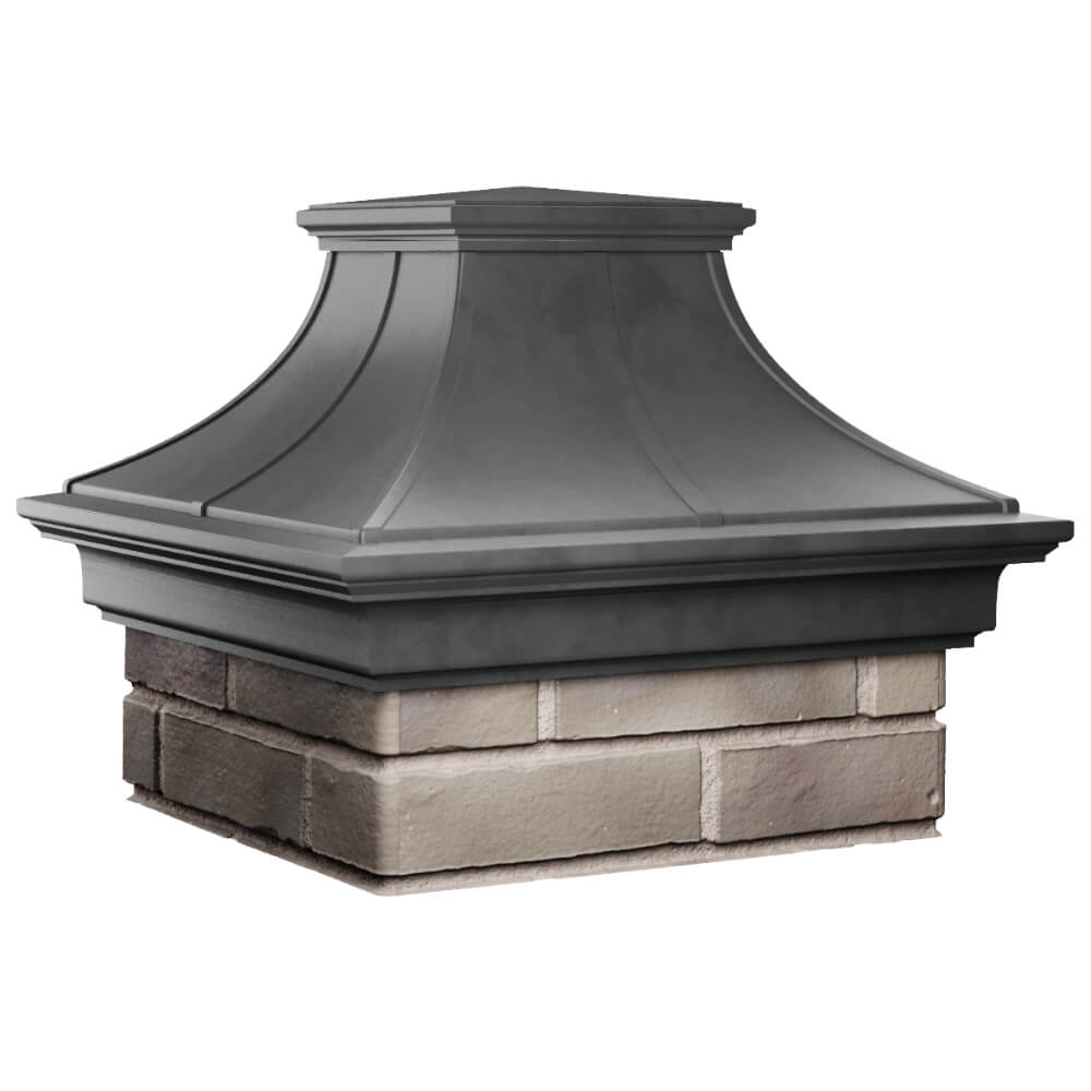 Колпак Zking Монблан Премиум Серый на столб 1.5х1.5 кирпича (385х385мм) в Ишиме фото