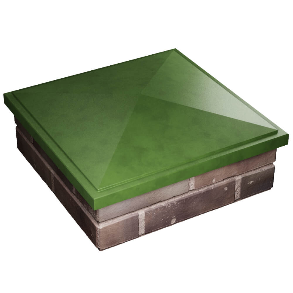 Колпак Zking БонаМоно Зеленый на столб 2х2 кирпича (515х515, 530х530мм) в Ишиме фото