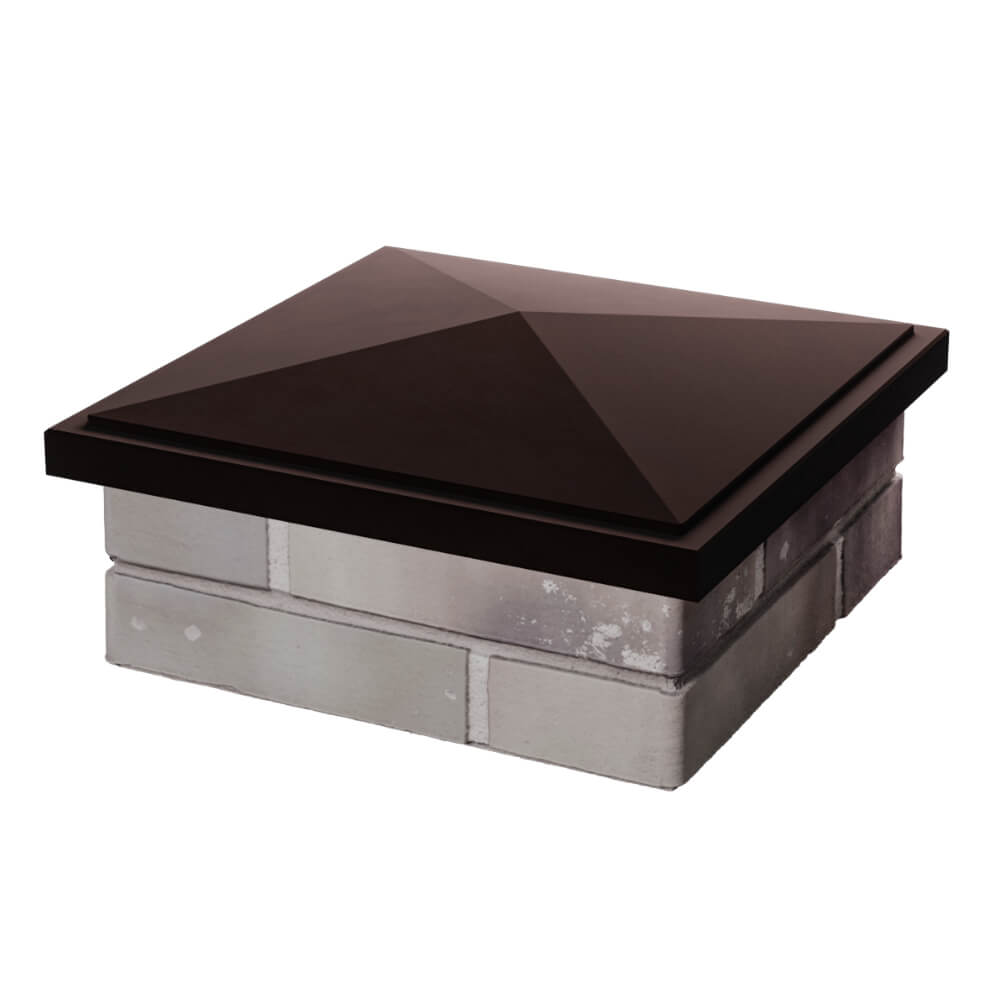 Колпак Zking БонаМоно Коричневый на столб 1.5х1.5 кирпича (385х385, 400х400мм) в Ишиме фото