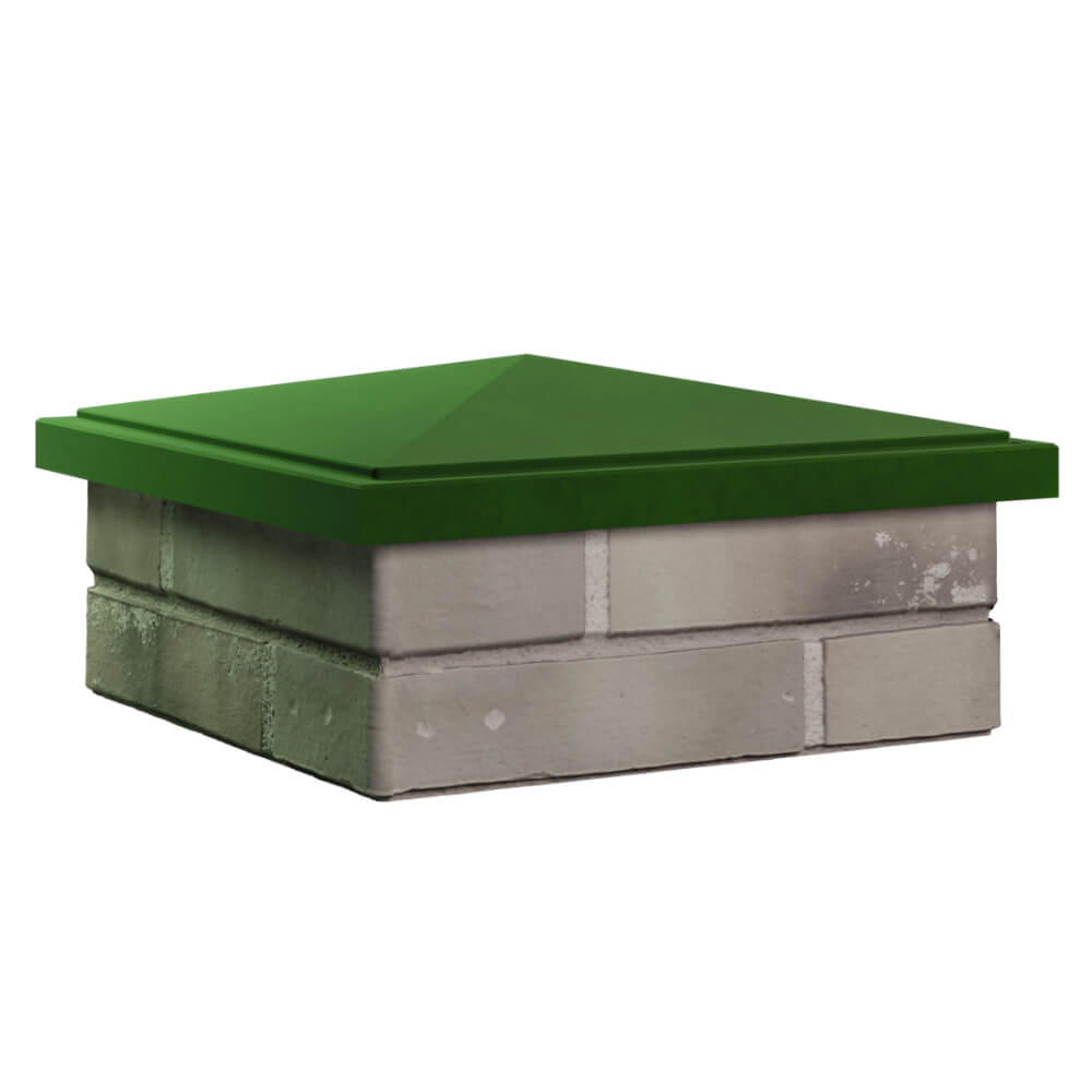 Колпак Zking БонаМоно Зеленый на столб 1.5х1.5 кирпича (385х385, 400х400мм) в Ишиме фото