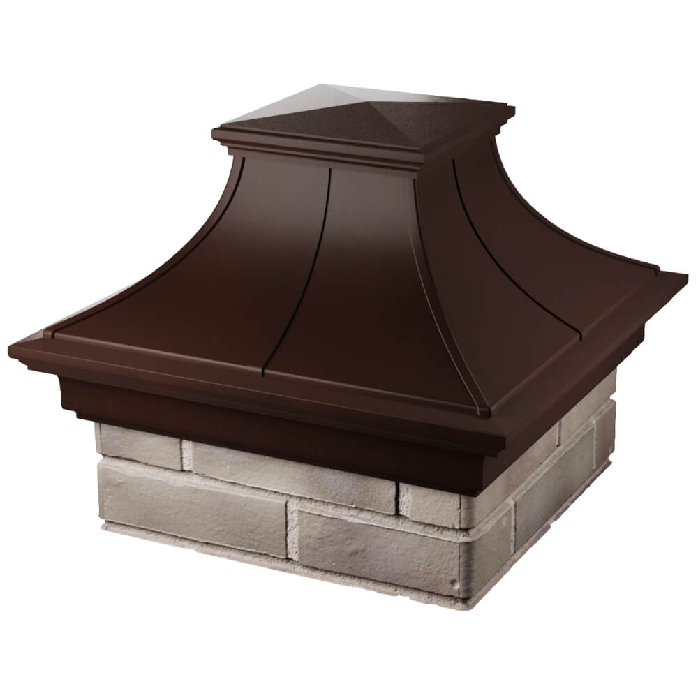 Колпак Zking Монблан Премиум Коричневый на столб 1.5х1.5 кирпича (385х385мм) в Ишиме фото