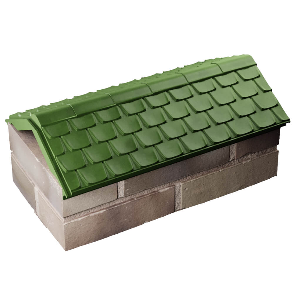 Парапет Zking Эльбрус Зеленый с посадкой на 1 кирпич (255мм) в Ишиме фото