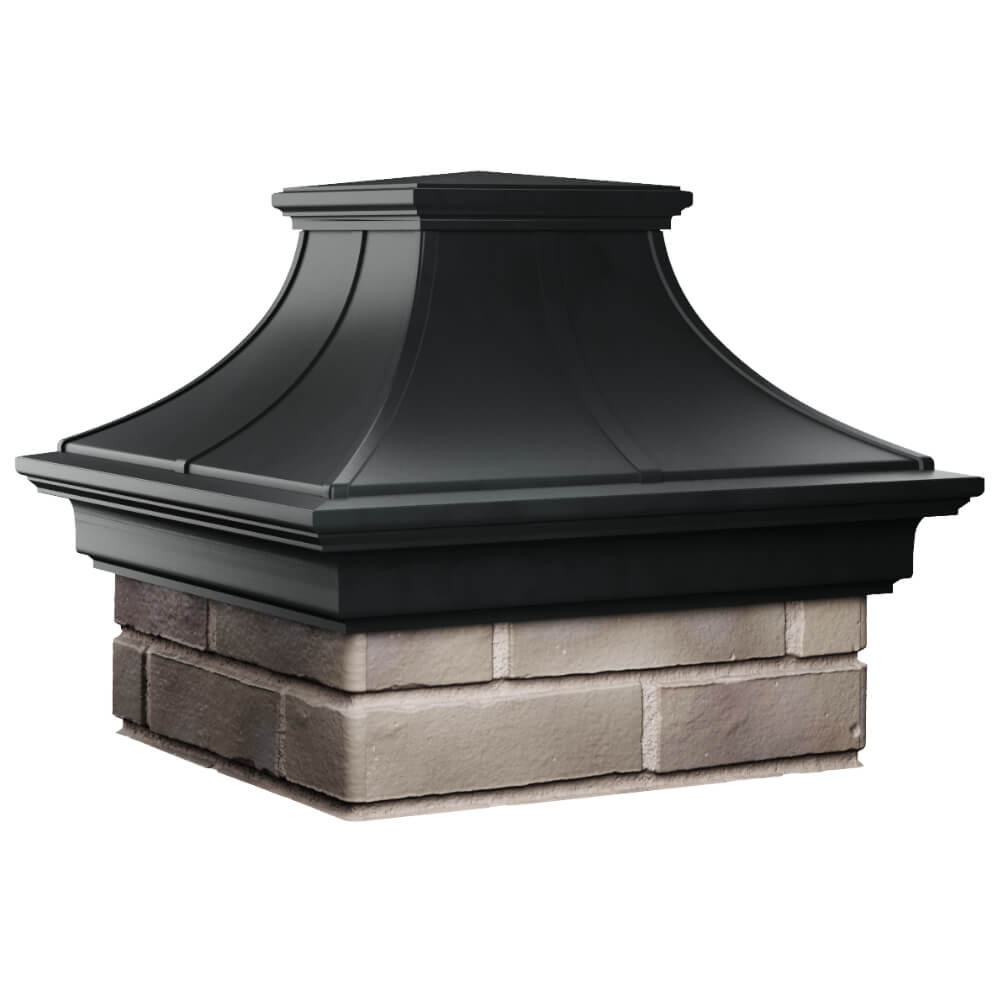 Колпак Zking Монблан Премиум Черный на столб 1.5х1.5 кирпича (385х385мм) в Ишиме фото