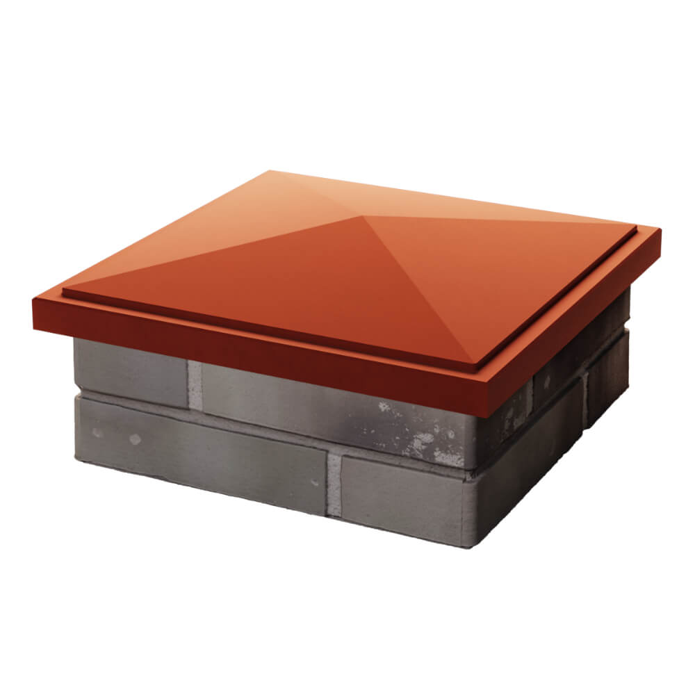 Колпак Zking БонаМоно Красный на столб 1.5х1.5 кирпича (385х385, 400х400мм) в Ишиме фото