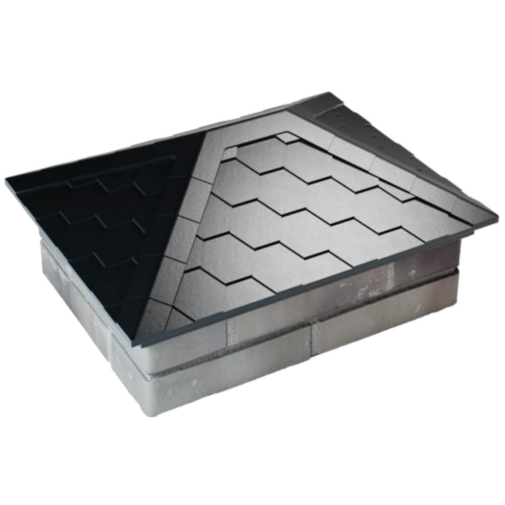 Колпак Zking Эверест Черный на столб 2х1.5 кирпича (520х390мм) Ишим фото