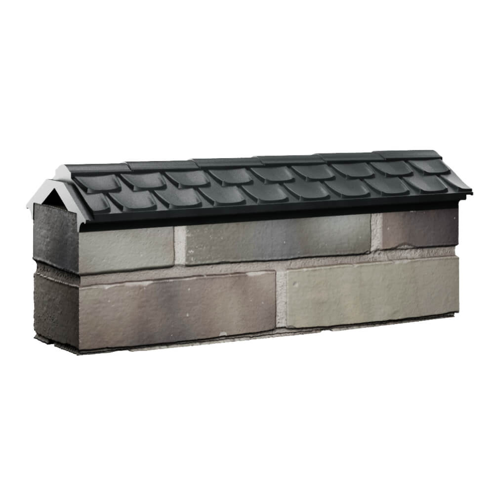 Парапет Zking Эльбрус Черный с посадкой на 0.5 кирпича (130мм) Ишим фото