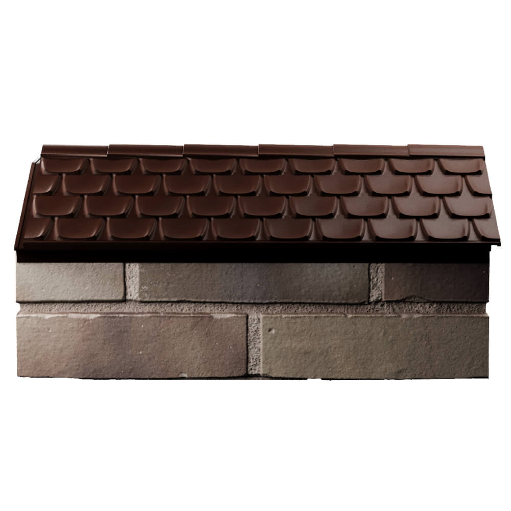 Парапет Zking Эльбрус Коричневый с посадкой на 1 кирпич (255мм) в Ишиме фото