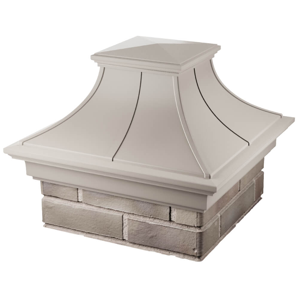 Колпак Zking Монблан Премиум Бежевый на столб 1.5х1.5 кирпича (385х385мм) в Ишиме фото