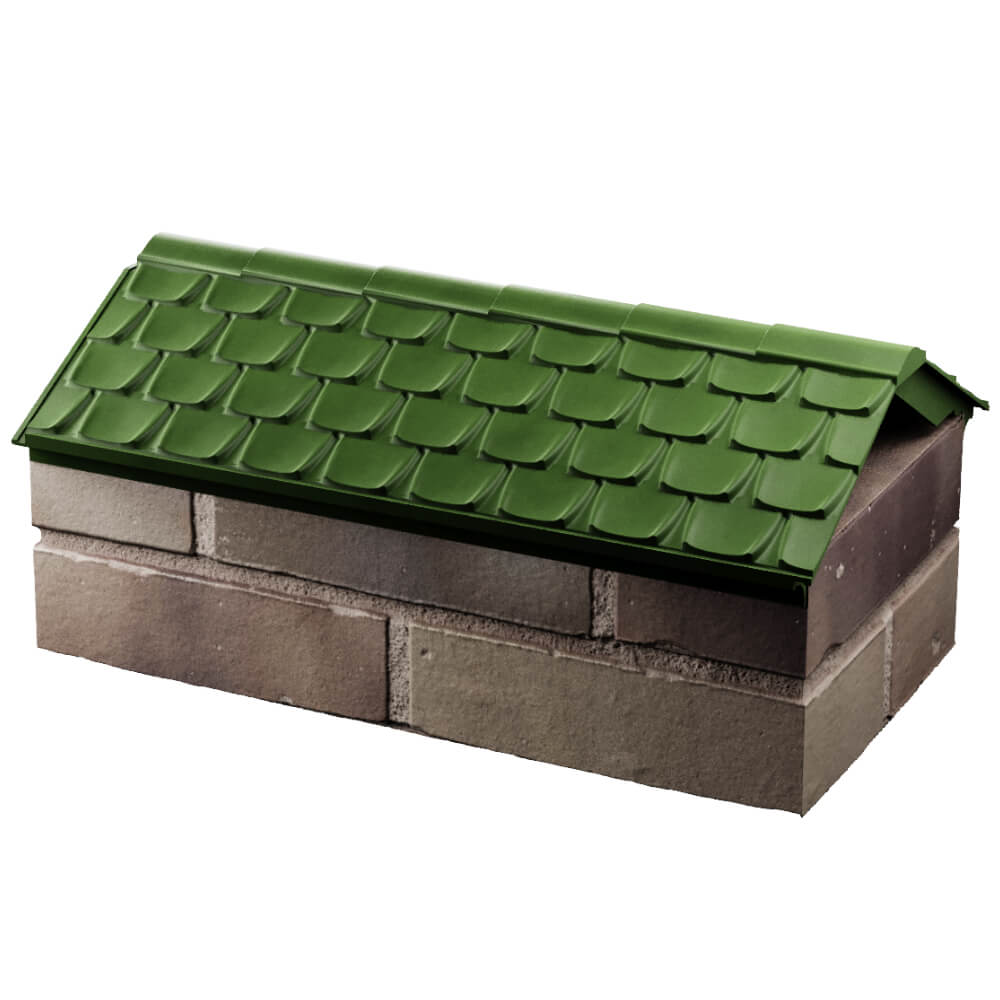 Парапет Zking Эльбрус Зеленый с посадкой на 1 кирпич (255мм) в Ишиме фото