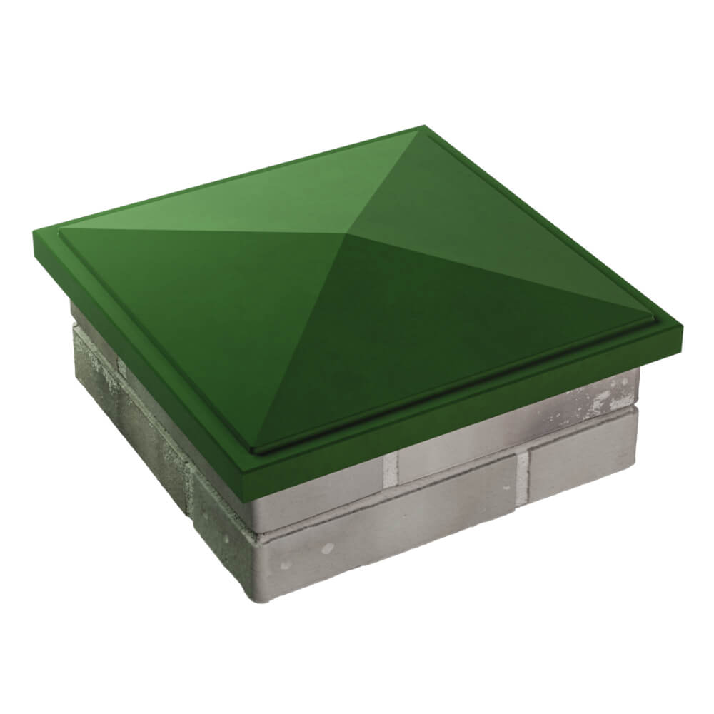 Колпак Zking БонаМоно Зеленый на столб 1.5х1.5 кирпича (385х385, 400х400мм) в Ишиме фото