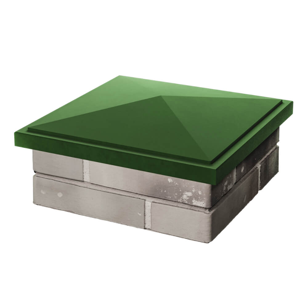 Колпак Zking БонаМоно Зеленый на столб 1.5х1.5 кирпича (385х385, 400х400мм) в Ишиме фото