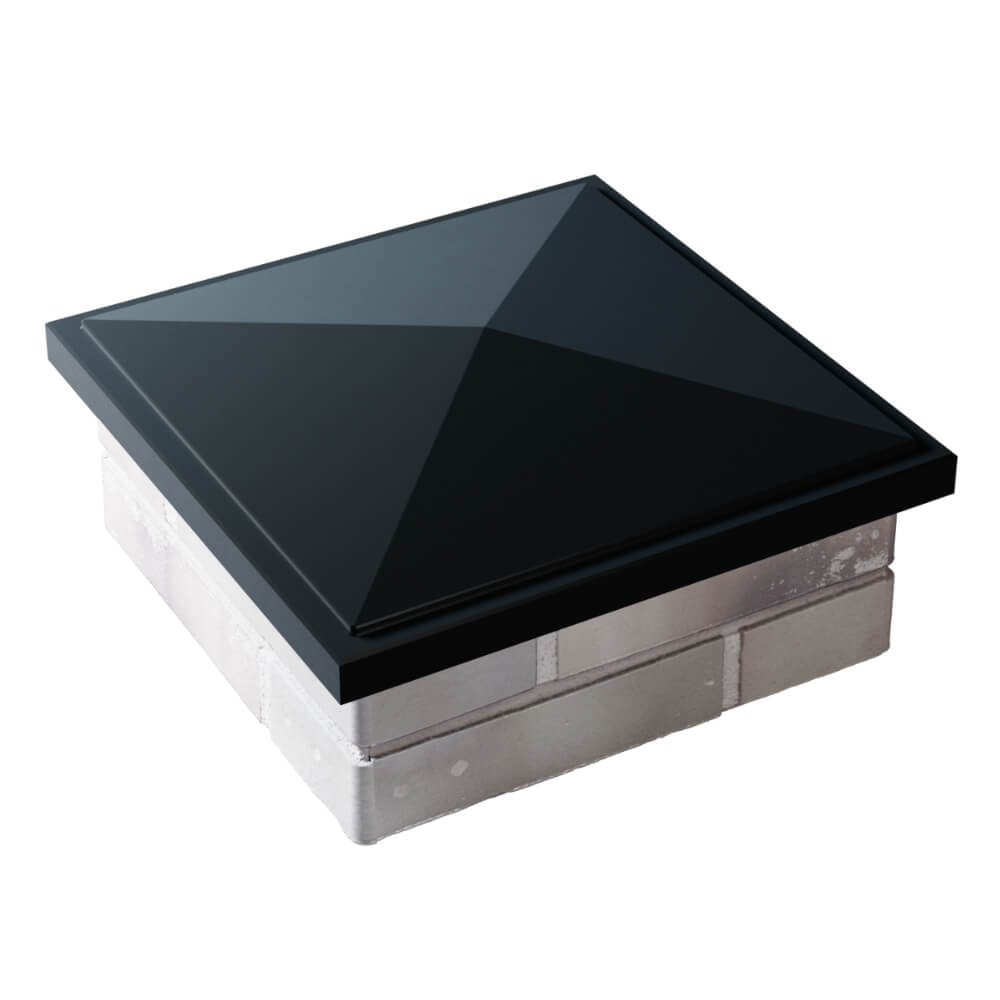 Колпак Zking БонаМоно Черный на столб 1.5х1.5 кирпича (385х385, 400х400мм) в Ишиме фото