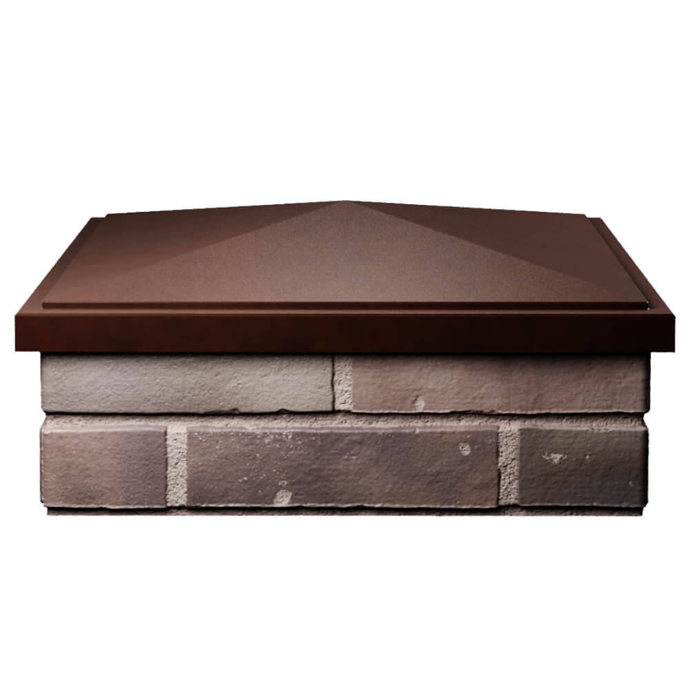 Колпак Zking БонаМоно Коричневый на столб 2х2 кирпича (515х515, 530х530мм) Ишим фото