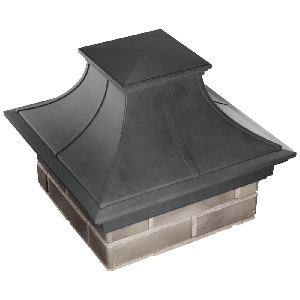 Колпак Zking Монблан Премиум Серый на столб 1.5х1.5 кирпича (385х385мм) в Ишиме фото