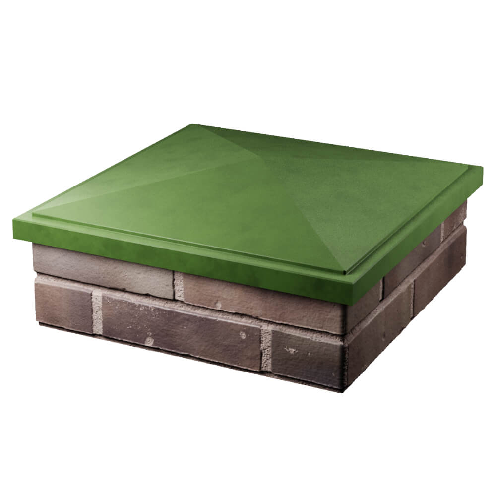 Колпак Zking БонаМоно Зеленый на столб 2х2 кирпича (515х515, 530х530мм) в Ишиме фото