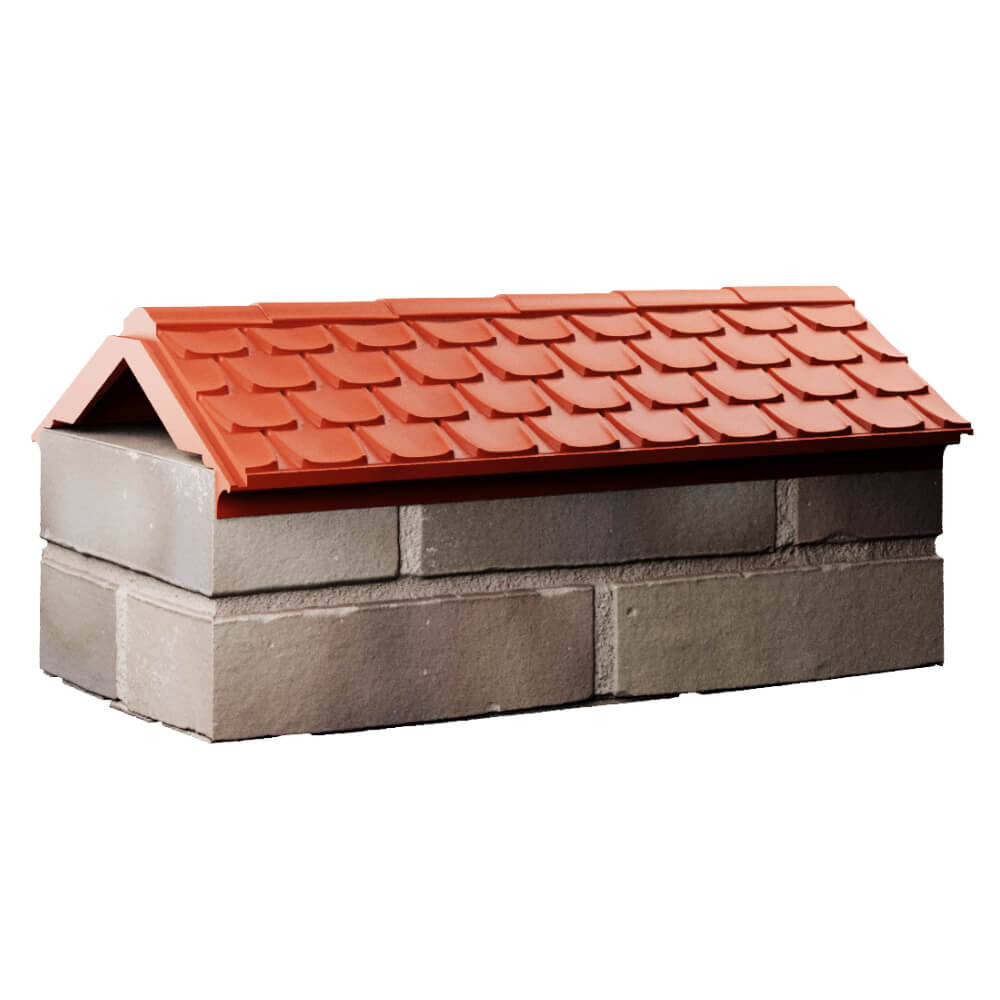 Парапет Zking Эльбрус Красный с посадкой на 1 кирпич (255мм) Ишим фото