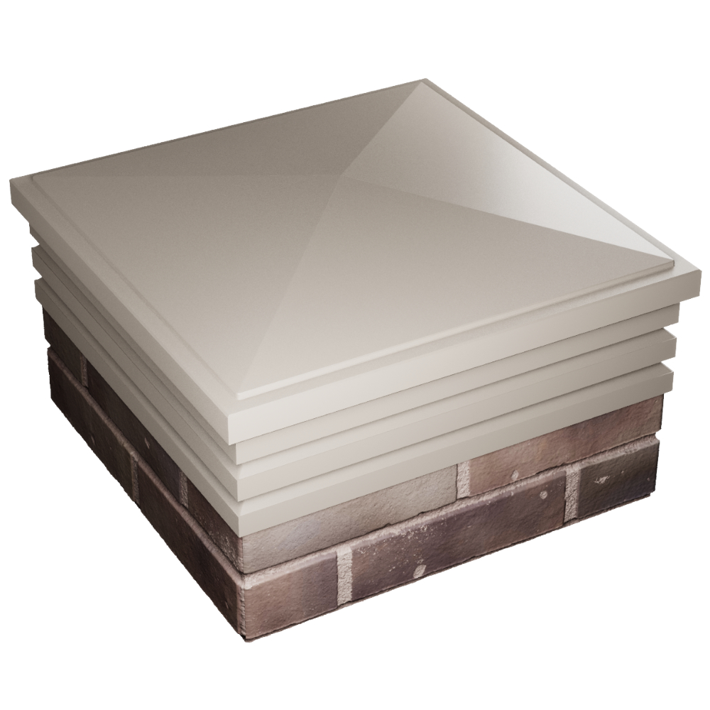 Колпак Zking Бона ХайТек Бежевый на столб 2х2 кирпича (513х513мм) в Ишиме фото