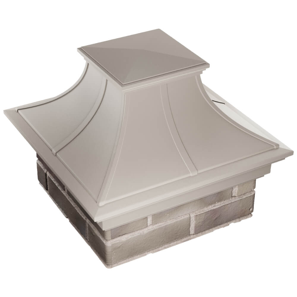 Колпак Zking Монблан Премиум Бежевый на столб 1.5х1.5 кирпича (385х385мм) в Ишиме фото